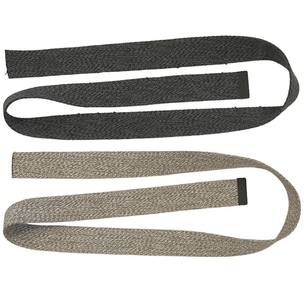 TWO Nike Golf Web Belts - No Buckle - 1.5” x 48”